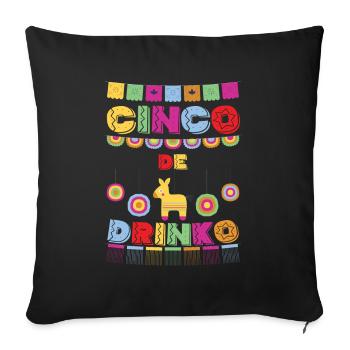 Célébration de la boisson Cinco De Mayo Pinata - Housse de coussin décorative 45 x 45 cm - noir - Devant