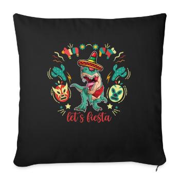 Mexican Trex Sombrero Cinco De Mayo - Sofa pillowcase 17,3'' x 17,3'' (45 x 45 cm) - black - Front