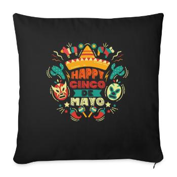 Cinco De Mayo Mexican Fiesta Sombrero - Sofa pillowcase 17,3'' x 17,3'' (45 x 45 cm) - black - Front
