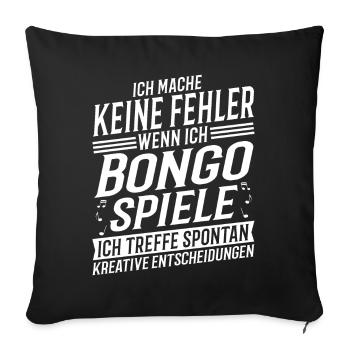 Bongospieler Musikinstrument Musik Bongo - Sofakissenbezug 45 x 45 cm - Schwarz - Vorne