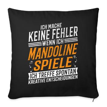 Mandoline Musiker Kreativer Mandolinenspieler - Sofakissenbezug 45 x 45 cm - Schwarz - Vorne