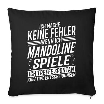 Mandolinenspieler Musikinstrument Musik Mandoline - Sofakissenbezug 45 x 45 cm - Schwarz - Vorne