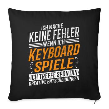Keyboard Musiker Kreativer Keyboardspieler - Sofakissenbezug 45 x 45 cm - Schwarz - Vorne