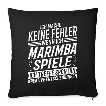 Marimbaspieler Musikinstrument Musik Marimba - Sofakissenbezug 45 x 45 cm - Schwarz - Vorne