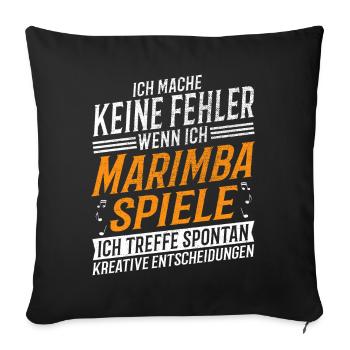 Marimba Musiker Kreativer Marimbaspieler - Sofakissenbezug 45 x 45 cm - Schwarz - Vorne