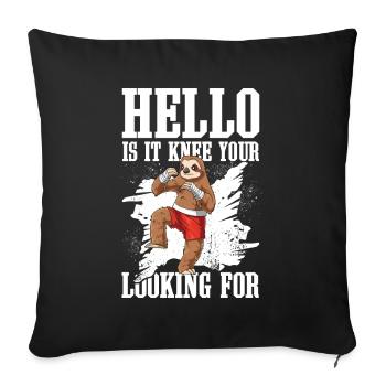 Hello Is It Knee Your Looking For - Sofakissenbezug 45 x 45 cm - Schwarz - Vorne