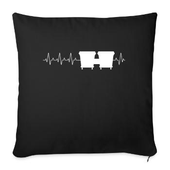 Bongo's Heartbeat Musical Instrument Bongo Drummer - Sofa pillowcase 17,3'' x 17,3'' (45 x 45 cm) - black - Front