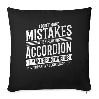 Accordéon Player Musique d’instrument de musique - Housse de coussin décorative 45 x 45 cm - noir - Devant
