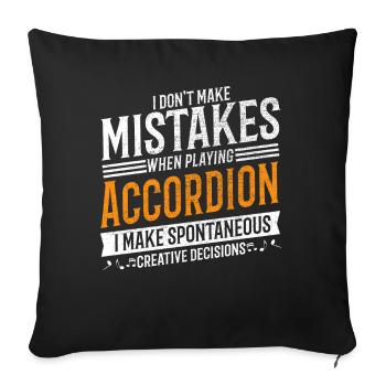 Accordéon Creative Accordéon Player - Housse de coussin décorative 45 x 45 cm - noir - Devant