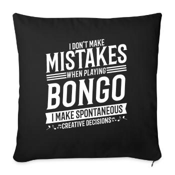 Bongo Player Musical Instrument Music Bongo - Sofa pillowcase 17,3'' x 17,3'' (45 x 45 cm) - black - Front