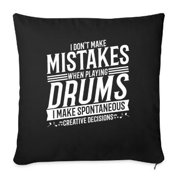 Batteurs Instrument de musique Musique Percussions - Housse de coussin décorative 45 x 45 cm - noir - Devant