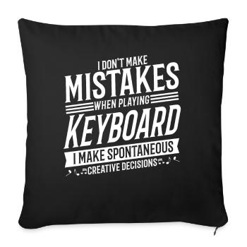 Keyboardspieler Musikinstrument Musik Keyboard - Sofakissenbezug 45 x 45 cm - Schwarz - Vorne