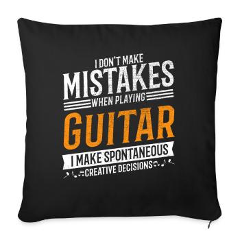 Guitar Music Lovers Creative Guitarist - Sofa pillowcase 17,3'' x 17,3'' (45 x 45 cm) - black - Front