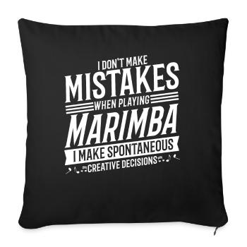Marimba Player Musical Instrument Music Marimba - Sofa pillowcase 17,3'' x 17,3'' (45 x 45 cm) - black - Front