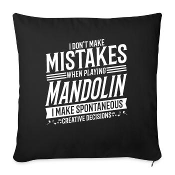 Mandolin Player Musical Instrument Music Mandolin - Sofa pillowcase 17,3'' x 17,3'' (45 x 45 cm) - black - Front