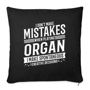 Organ Player Musical Instrument Music Organist - Sofa pillowcase 17,3'' x 17,3'' (45 x 45 cm) - black - Front