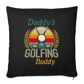 Daddy's Golfing Buddy Vintage Retro Sunset Styles - Sofa pillowcase 17,3'' x 17,3'' (45 x 45 cm) - black - Front