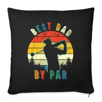 Meilleur papa par Rétro Fête des pères - Housse de coussin décorative 45 x 45 cm - noir - Devant