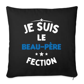 Je suis Le Beau Père-Fection - Housse de coussin décorative 45 x 45 cm - noir - Devant