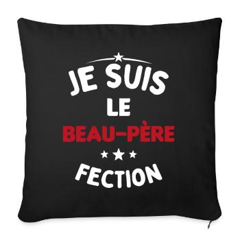 Je suis Le Beau Père-Fection - Housse de coussin décorative 45 x 45 cm - noir - Devant