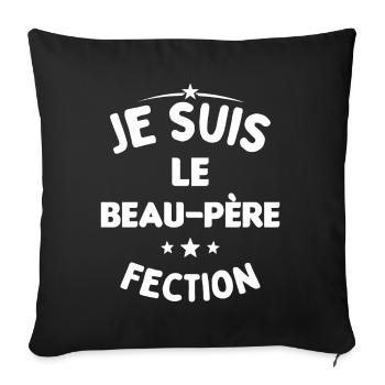 Je suis Le Beau Père-Fection - Housse de coussin décorative 45 x 45 cm - noir - Devant