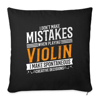 Violin Music Lovers Creative Violinist - Sofa pillowcase 17,3'' x 17,3'' (45 x 45 cm) - black - Front