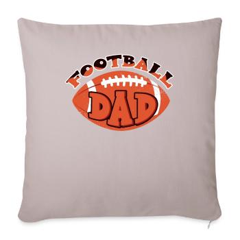 Journée de jeu de papa de football - Housse de coussin décorative 45 x 45 cm - taupe clair - Devant