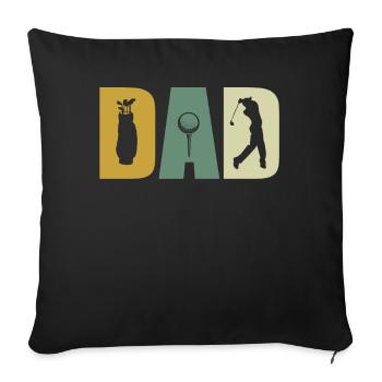 Golfing Dad Fathers Day - Sofakissenbezug 45 x 45 cm - Schwarz - Vorne