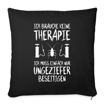 Schädlingsbekämpfer Kammerjäger Exterminator - Sofakissenbezug 45 x 45 cm - Schwarz - Vorne