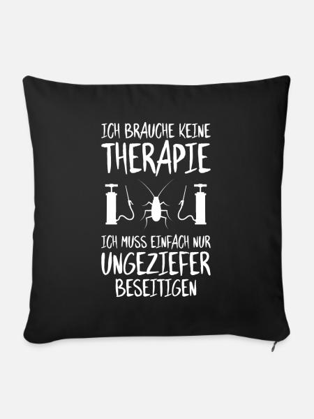 Schädlingsbekämpfer Kammerjäger Exterminator - Sofakissenbezug 45 x 45 cm - Schwarz