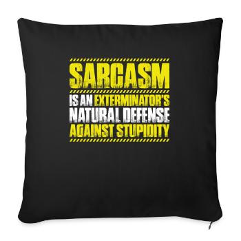 Schädlingsbekämpfer Kammerjäger Exterminator - Sofakissenbezug 45 x 45 cm - Schwarz - Vorne