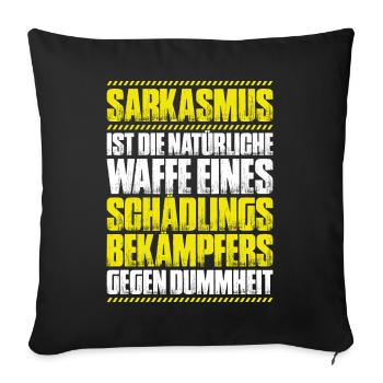 Schädlingsbekämpfer Kammerjäger Exterminator - Sofakissenbezug 45 x 45 cm - Schwarz - Vorne