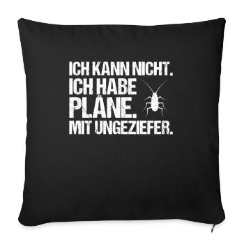 Schädlingsbekämpfer Kammerjäger Exterminator - Sofakissenbezug 45 x 45 cm - Schwarz - Vorne