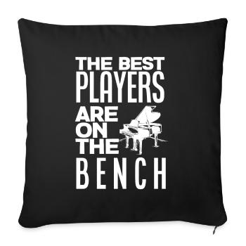 Funny Piano Player Piano Piano Pianist - Sofa pillowcase 17,3'' x 17,3'' (45 x 45 cm) - black - Front