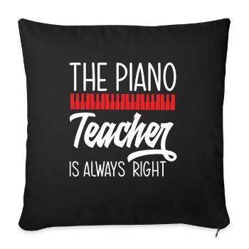 Funny Piano Player Piano Piano Pianist - Sofa pillowcase 17,3'' x 17,3'' (45 x 45 cm) - black - Front