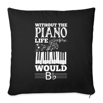 Funny Piano Player Piano Piano Pianist - Sofa pillowcase 17,3'' x 17,3'' (45 x 45 cm) - black - Front