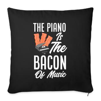 Funny Piano Player Piano Piano Pianist - Sofa pillowcase 17,3'' x 17,3'' (45 x 45 cm) - black - Front