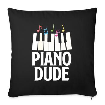 Funny Piano Player Piano Piano Pianist - Sofa pillowcase 17,3'' x 17,3'' (45 x 45 cm) - black - Front