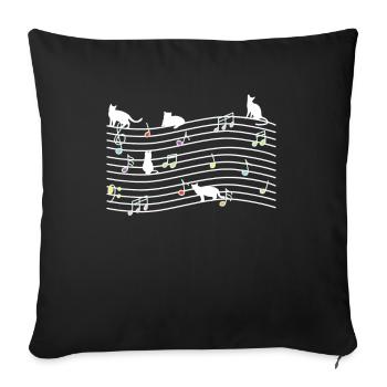 Funny Piano Player Piano Piano Pianist - Sofa pillowcase 17,3'' x 17,3'' (45 x 45 cm) - black - Front