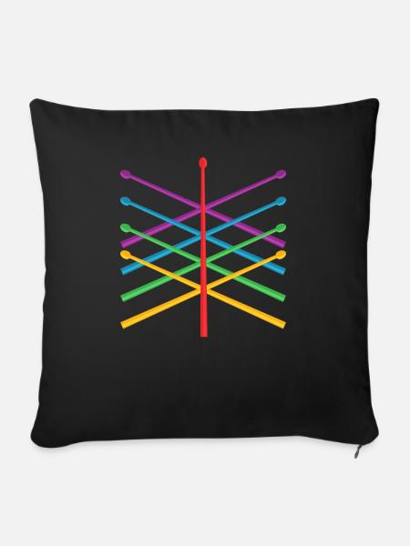 Schlagzeug Schlagzeuger Geschenk - Sofakissenbezug 45 x 45 cm - Schwarz