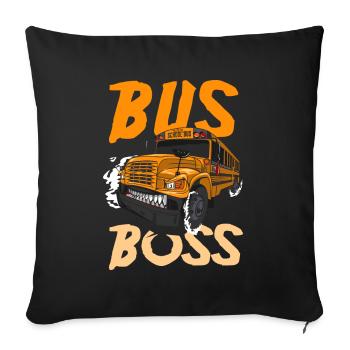 Funny school bus driver school bus bus driver - Sofa pillowcase 17,3'' x 17,3'' (45 x 45 cm) - black - Front