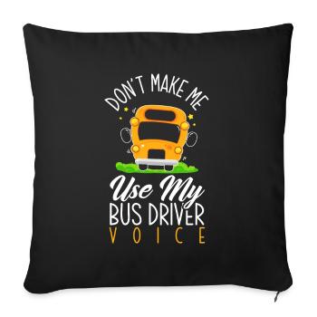 Funny school bus driver school bus bus driver - Sofa pillowcase 17,3'' x 17,3'' (45 x 45 cm) - black - Front