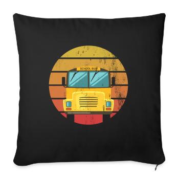 Funny school bus driver school bus bus driver - Sofa pillowcase 17,3'' x 17,3'' (45 x 45 cm) - black - Front