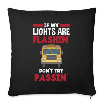 Funny school bus driver school bus bus driver - Sofa pillowcase 17,3'' x 17,3'' (45 x 45 cm) - black - Front