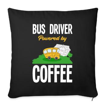 Funny school bus driver school bus bus driver - Sofa pillowcase 17,3'' x 17,3'' (45 x 45 cm) - black - Front
