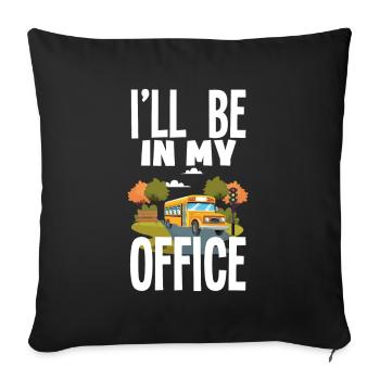 Funny school bus driver school bus bus driver - Sofa pillowcase 17,3'' x 17,3'' (45 x 45 cm) - black - Front