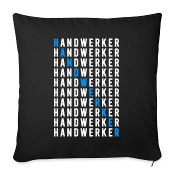 Handwerker - Sofakissenbezug 45 x 45 cm - Schwarz - Vorne