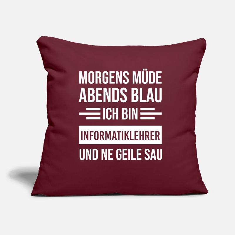 Morgens Müde Abends Blau Informatiklehrer Sofakissenbezug 45 x 45 cm
