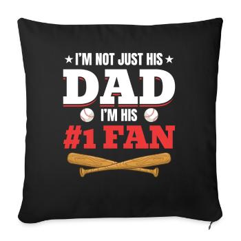 Baseball Dad Proud Father Baseball Son - Sofa pillowcase 17,3'' x 17,3'' (45 x 45 cm) - black - Front