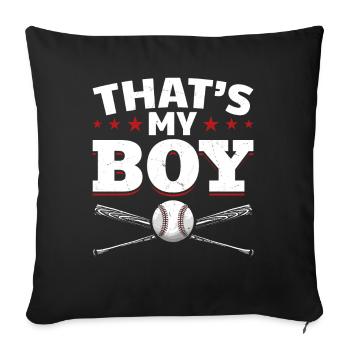 Mama Baseball Junge Sohn Frauen Baseball - Sofakissenbezug 45 x 45 cm - Schwarz - Vorne